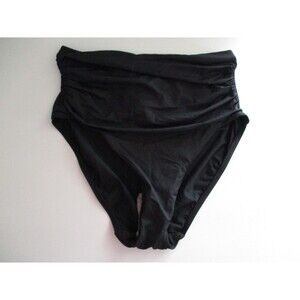 LAUREN Ralph Lauren Beach Club High Waist Black Bikini Bottoms Sz 6 Swimwear